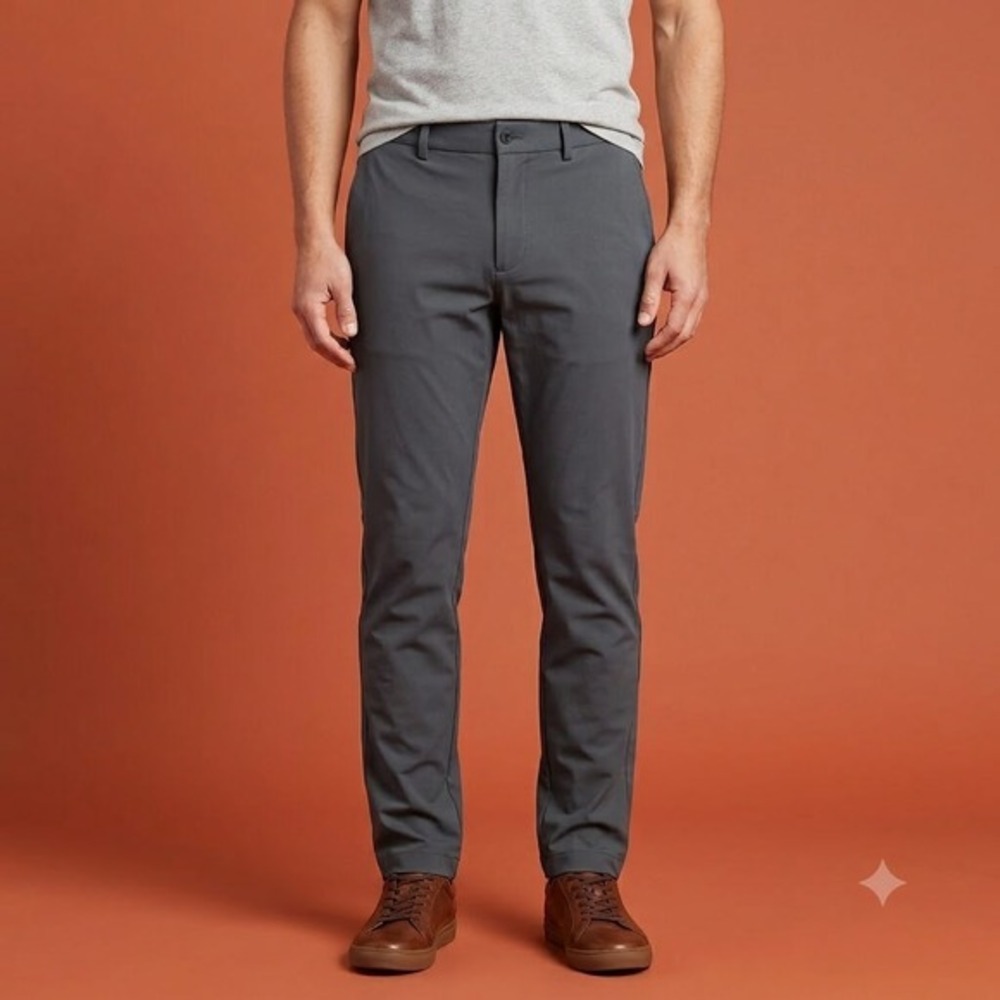 Banana Republic Slim Fit Pants Men's 32x32 Gray Stretch Cotton Blend